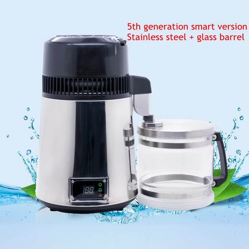 

4L Water distillation machine Digital display 304 stainless steel home laboratory dentistry Distilled water machine