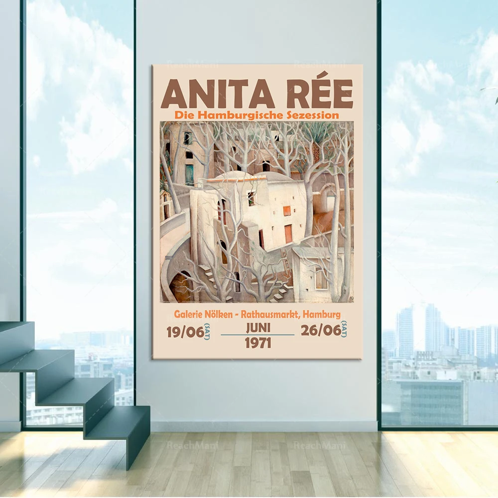 Artist Exhibition Poster Hamburg Anita Ree Print 1971