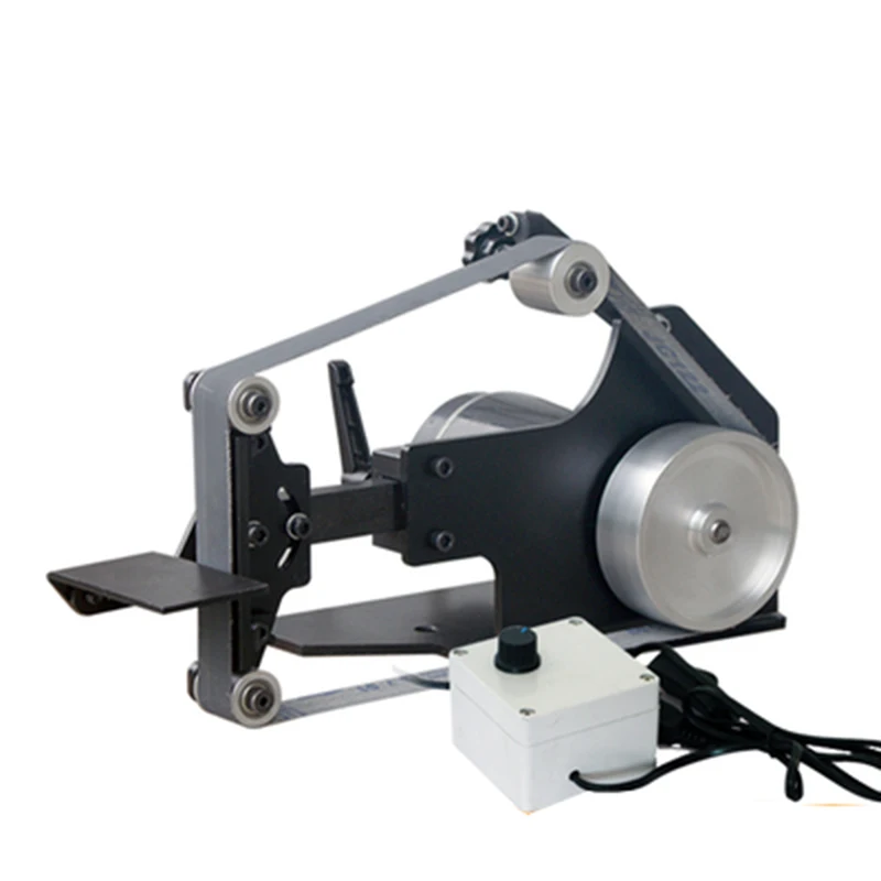 Lijadora de correa sin escobillas de 762x25mm, afiladora de ángulo fijo de 800W, máquina pulidora de bricolaje pequeña con correa abrasiva libre de 6 SD-762WS