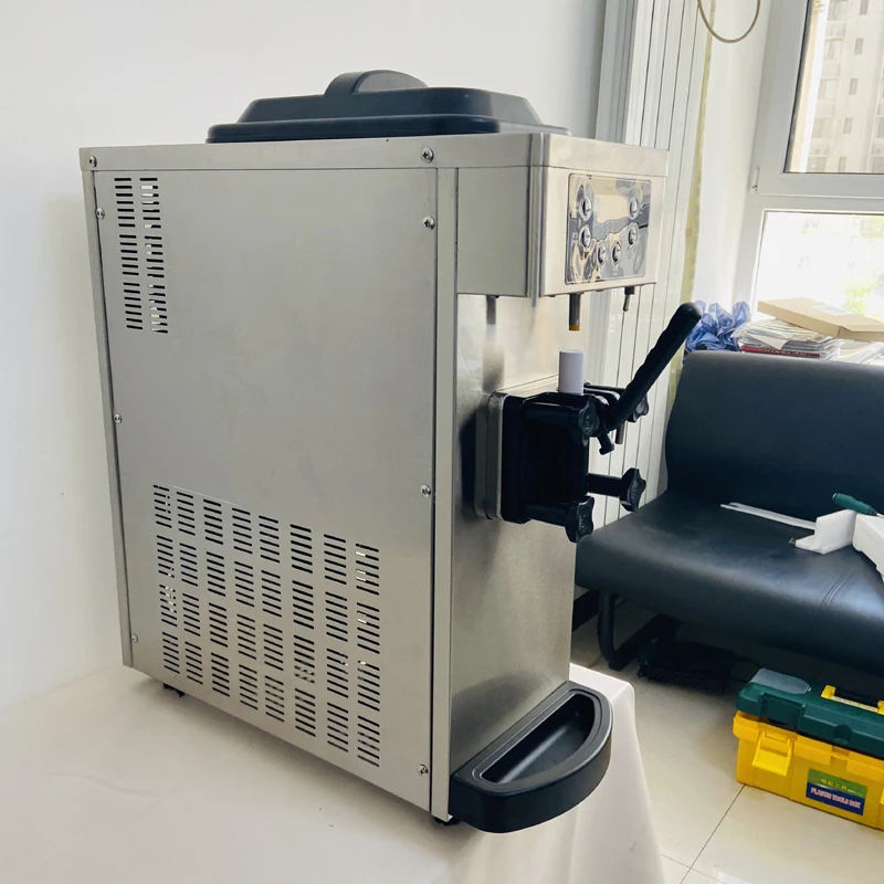 High Quality Mini Desktop Single Head Ice Cream Machine Small 0ne Flavor Tabletop Soft Ice Cream Machine for Sale