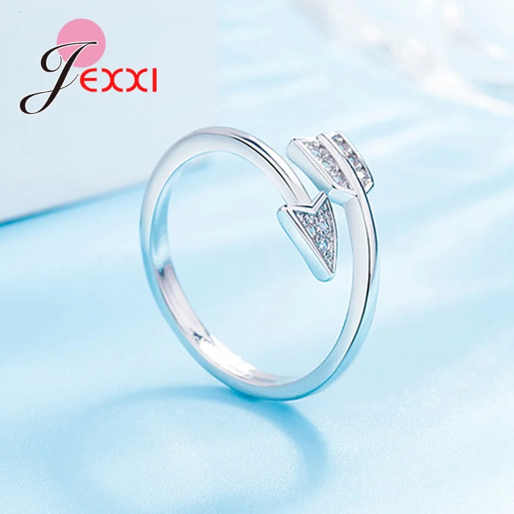 Nice Arrow Ring Fashion 925 Sterling Silver Jewelry for Men Women Adjustable Engagement Wedding Decoration Gift Dropshipping