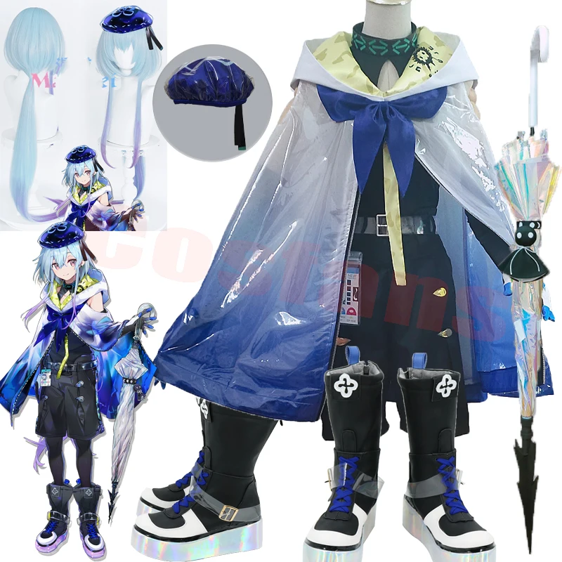 Anime Arknights Mizuki Specialist Game Suit Cosplay Halloween Costumes wigs Role Play Outfit Umbrella Gift shoes Summer Carnival