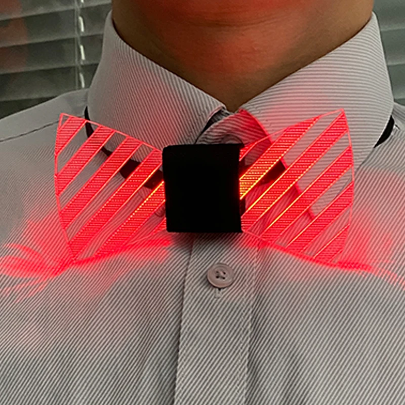 Glowing LED Luminous Bow Tie for Men, Flashing Necktie, Christmas, Halloween, Birthday Party Supplies, Props, New Style, 2023