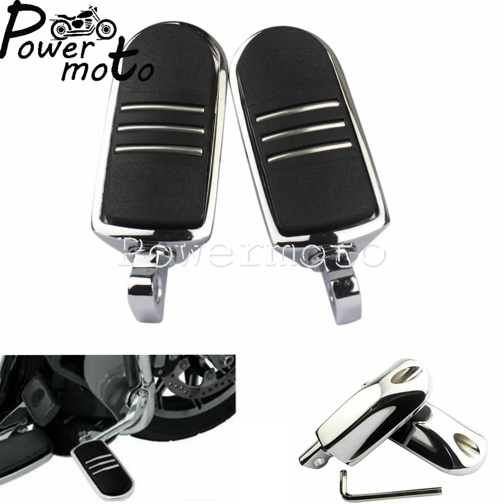 For Harley Dyna Night Train V-Rod Touring Softail Sportster Iron 883 Motorbike Chrome StreamLiner Styled Footpeg Male Foot Mount