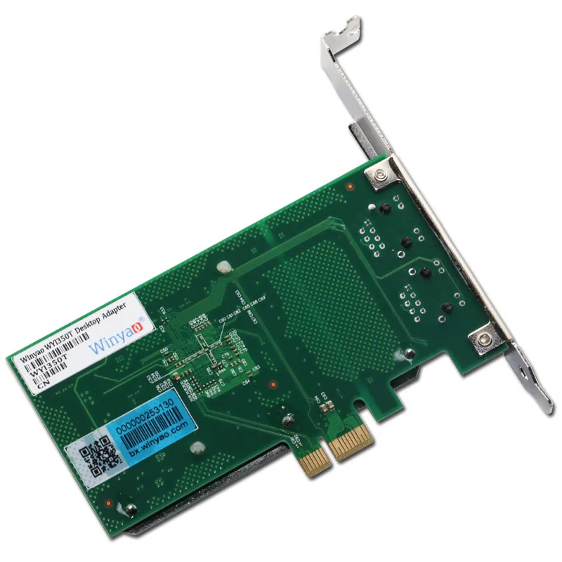 Winyao-WYI350T PCIe X1 데스크탑 듀얼 포트 기가비트 이더넷 네트워크 어댑터 카드, NIC Intel I350 칩셋 소프트 루트 1000MPXEIPV6