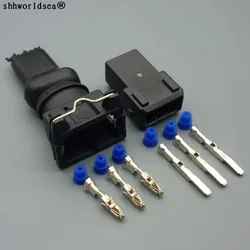 shhworldsea 3 Pin 3.5MM for VW Idle Speed Motor Sensor Socket Electrical Wire Connector 3.5MM Female Male Plug For EV1 443906233