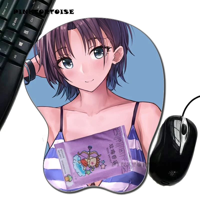 

PINKTORTOISE Anime Asakura Tooru 3D Breast Mouse Pad Silicone Wrist Rest Mousepad Chest Mouse Hand PC Office Comic Mouse mat