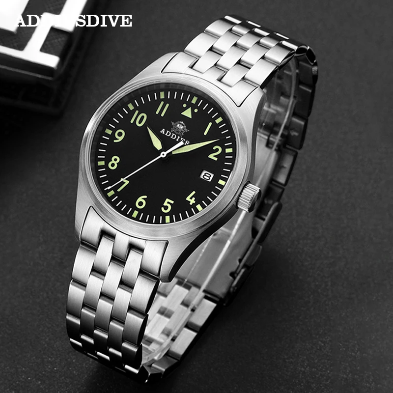 ADDIESDIVE Watch Automatic Mechanical Diver Watch C3 Luminous men\'s watches divers Sapphire Crystal 200m dive watch NH35