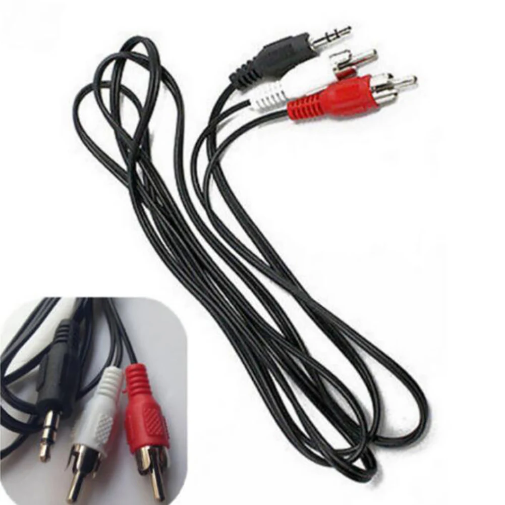 HEIßE Neue 3,5mm Jack Kopfhörer Mini Stecker Zu 2 Cinch-stecker Stereo Audio Lautsprecher Adapter Kabel