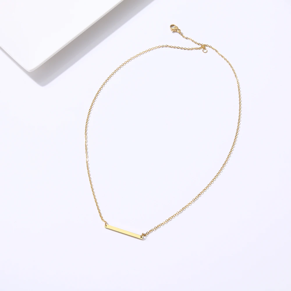 DOTIFI For Women Necklaces Simple Cross Bar Pendant Stainless Steel Necklace Fashion Jewellery image 5