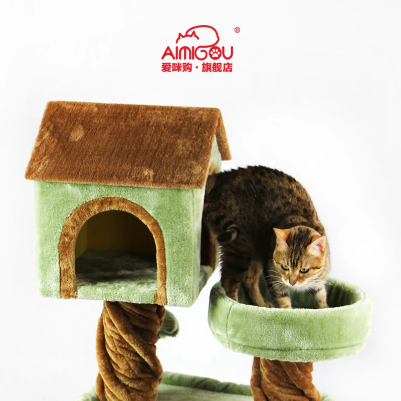 Cat Climbing Frame, Jumping Platform, Scratching Post, Cat Tree, Villa, Novel