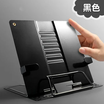 Suporte de livro de mesa, descanso de leitura de metal, suporte de documentos de livro de receitas ajustável, estantes portáteis para livros