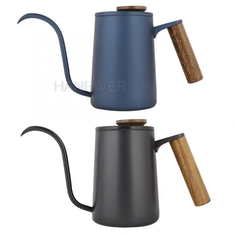 600ml Coffee Machine Fashion Stainless Steel Handle Drip Coffee Pot Long Gooseneck Spout Kettle Portable Coffee Maker kettle