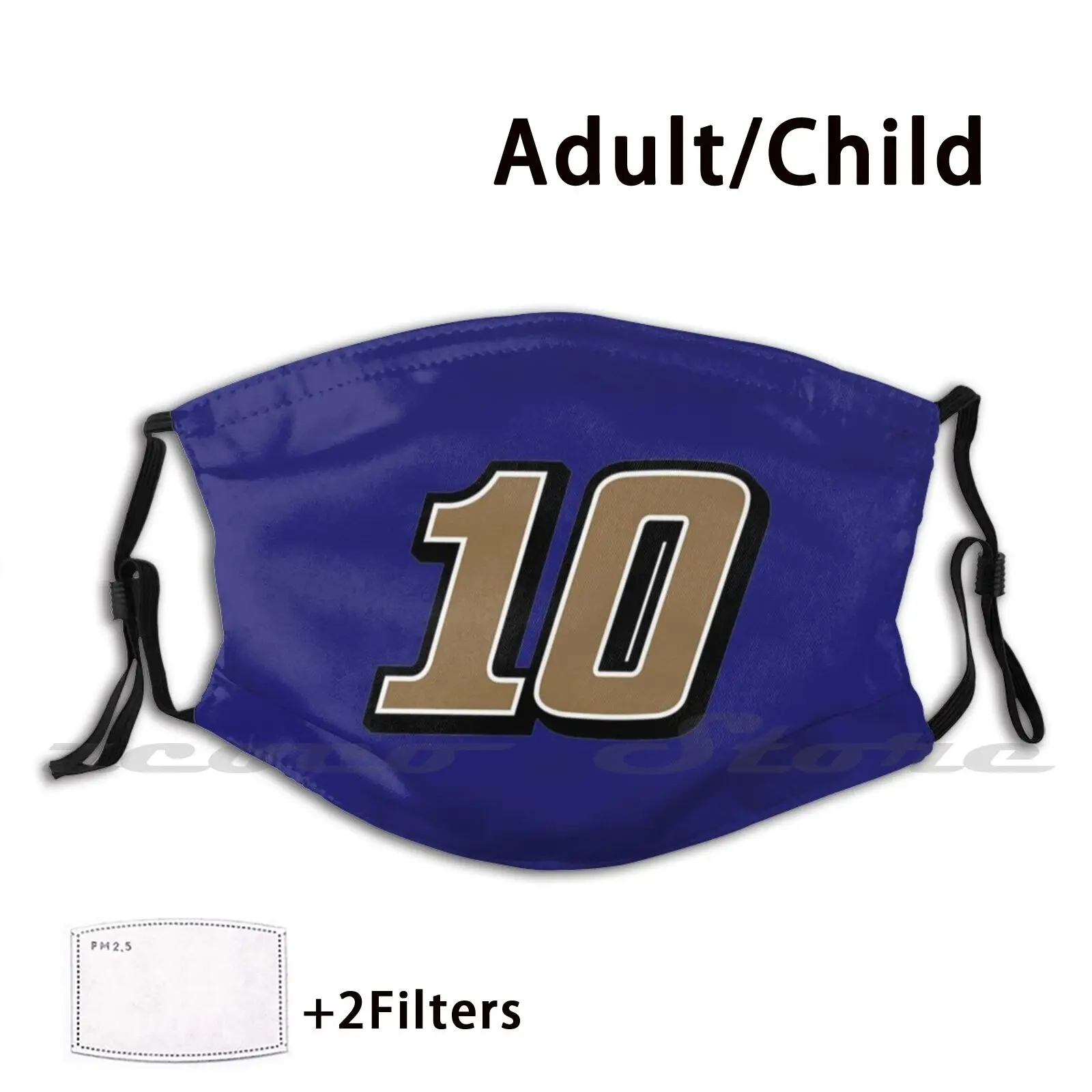 Máscara de filtro de pm2.5 personalizada de almirola aricalmirola aricalmirola racecar do divertimento de corrida clássico número 10 almirola lavável tendência