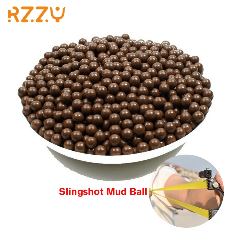 Hunting Slingshot 9mm Mud Hard Balls Ammo for Outdoor Shooting  Catapult Accessories High Quality Not Dirty Hand