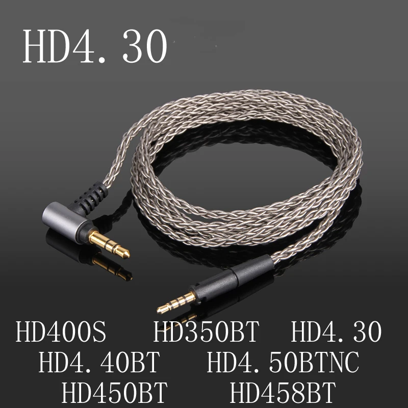 ใหม่ล่าสุดสำหรับ Sennheiser HD400s HD458/450BT HD598 HD558 HD598se สำหรับ MOMENTUM สำหรับ Urbanite Monocrystalline ทองแดงสายหูฟัง
