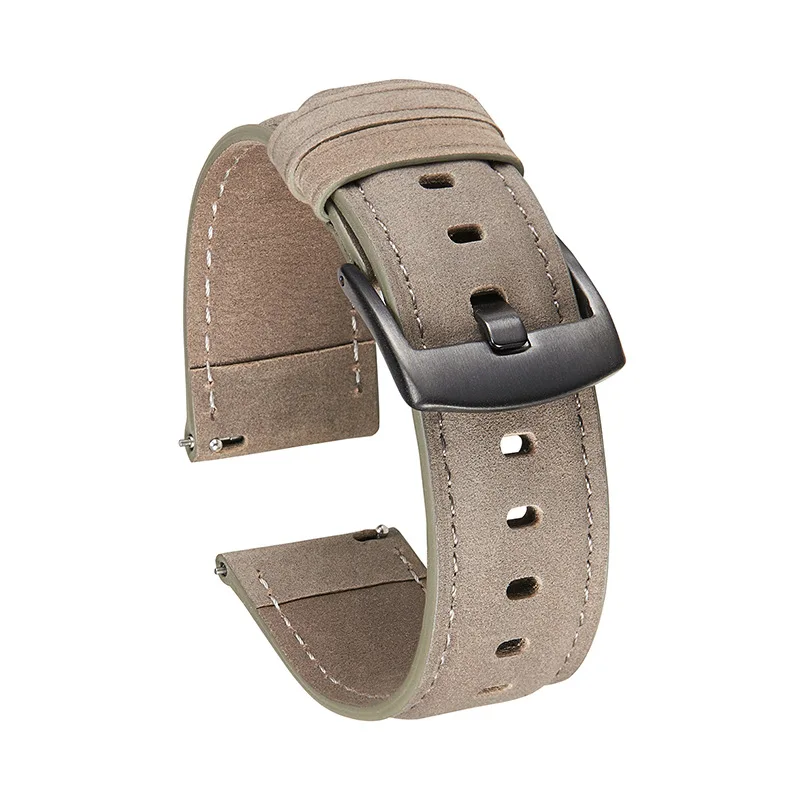 22mm Leather Strap For Fossil Gen 5 Carlyle HR Julianna HR Smart Watchband For Fossil Sport 43mm / Explorist HR Gen4 Band
