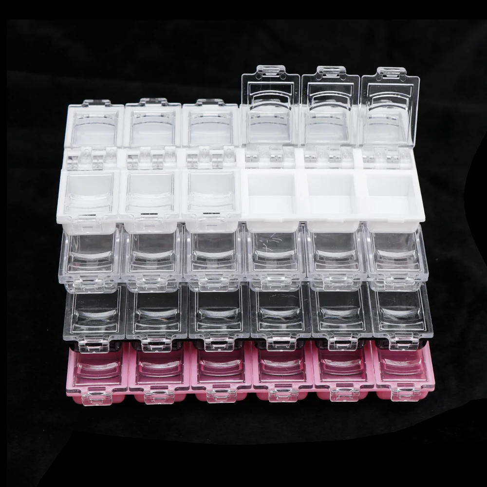 1 個透明ネイルアート空の収納ケースボックスラインストーン宝石 DIY ジュエリーアクセサリープラスチックオーガナイザーボックスマニキュアツール