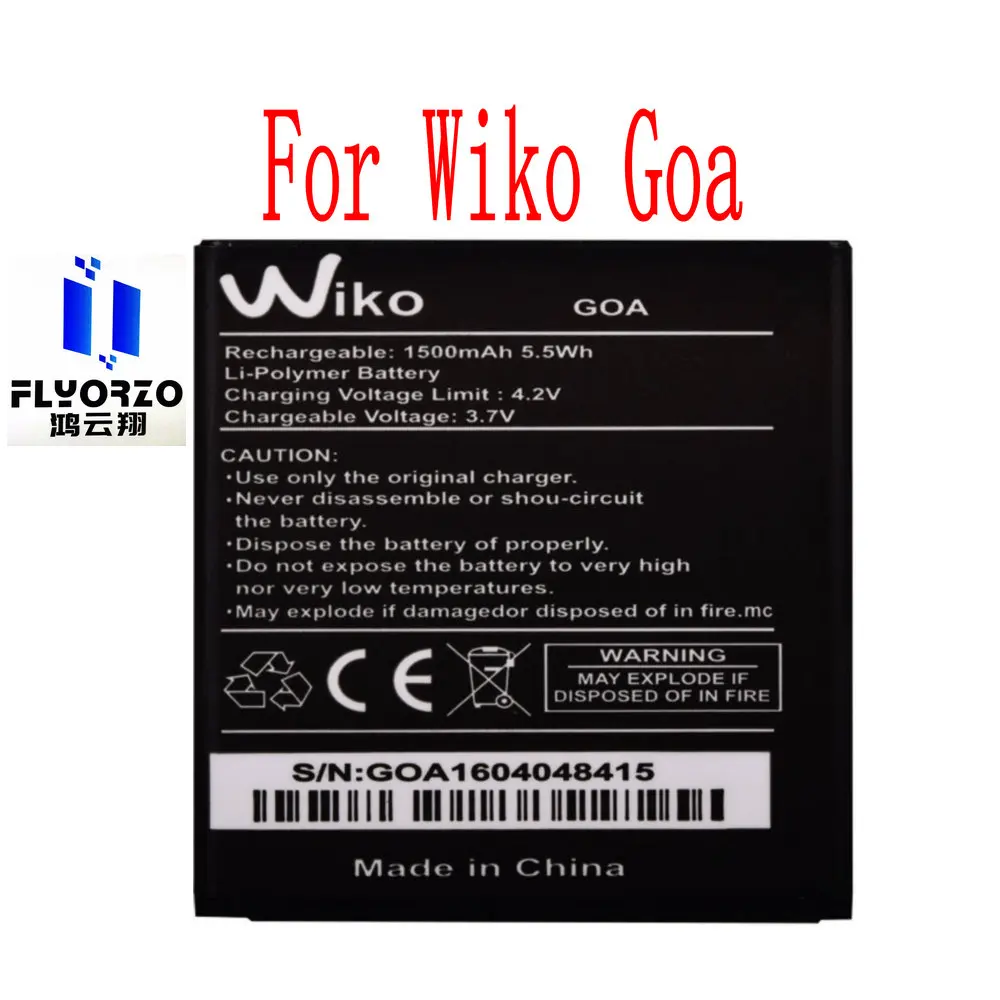 

Новый высококачественный 1500 мАч аккумулятор Wiko Goa для Wiko Goa мобильный телефон