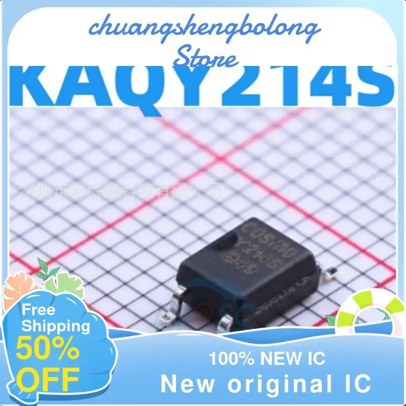 

10PCS KAQY214S Y214S solid state relay photocoupler compatible AQY214S patch SOP4