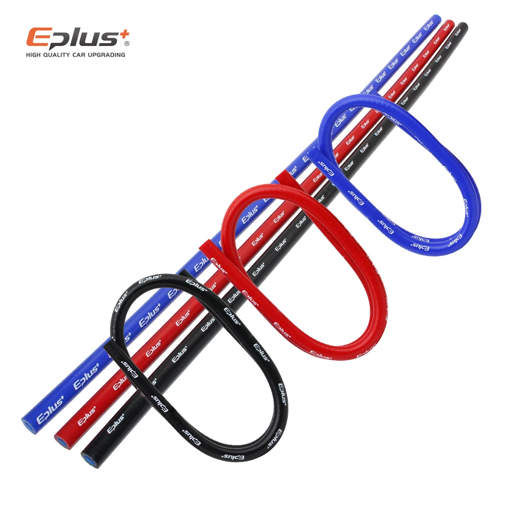 EPLUS 4 Layers Polyester Silicone Hoses Straight 1 Meter Car Engine Universal High Temperature Silica Gel Tube Red Multi Size