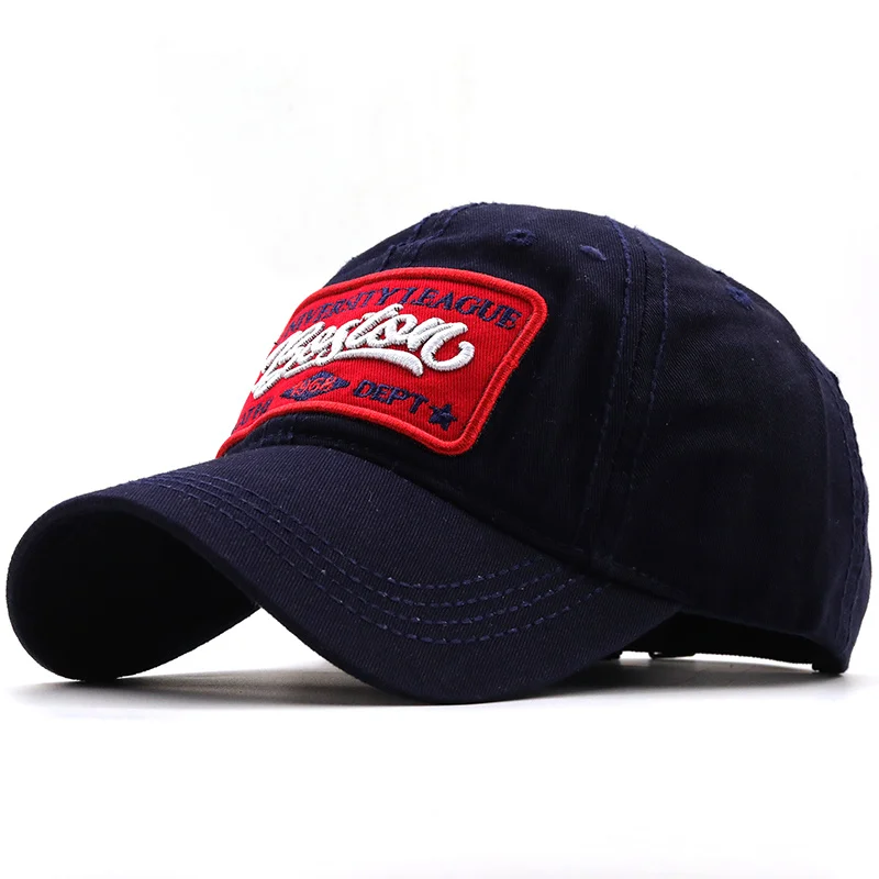 New 100%cotton Men Baseball Cap Fitted Cap Snapback fishing Hat For Women Gorras Casual Casquette Embroidery Letter Retro Cap