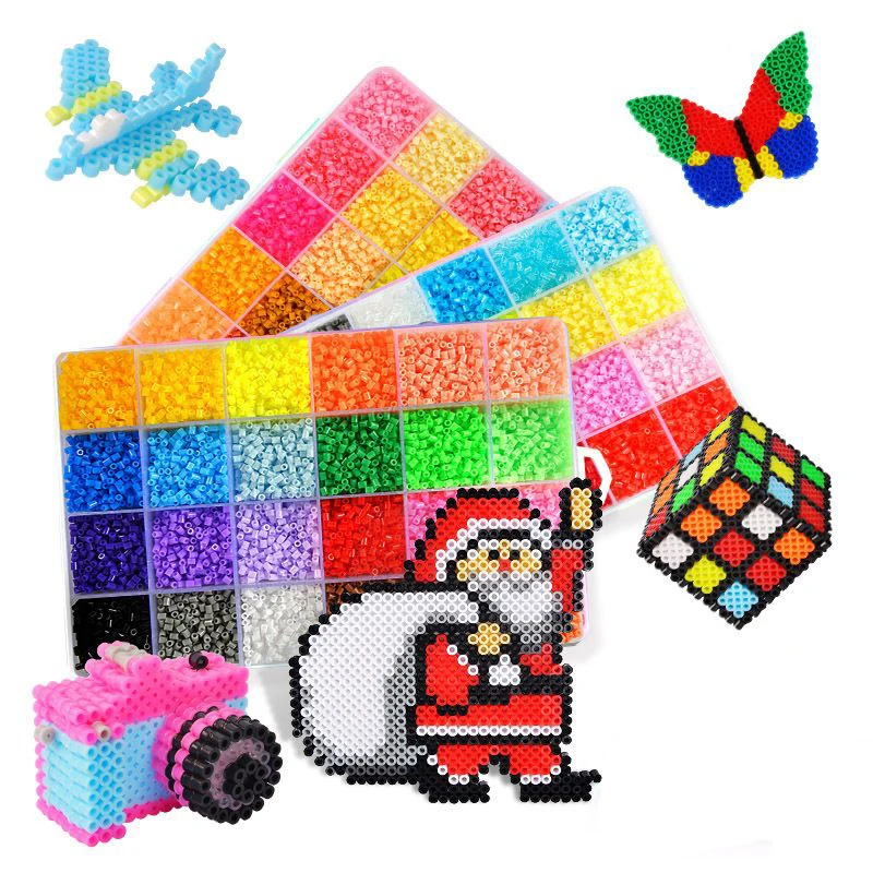 2.6mm 24/48colors Hama beads Education Iron beads 3D puzzle Beads lroning Guarantee perler Fuse beads diy toy miçangas