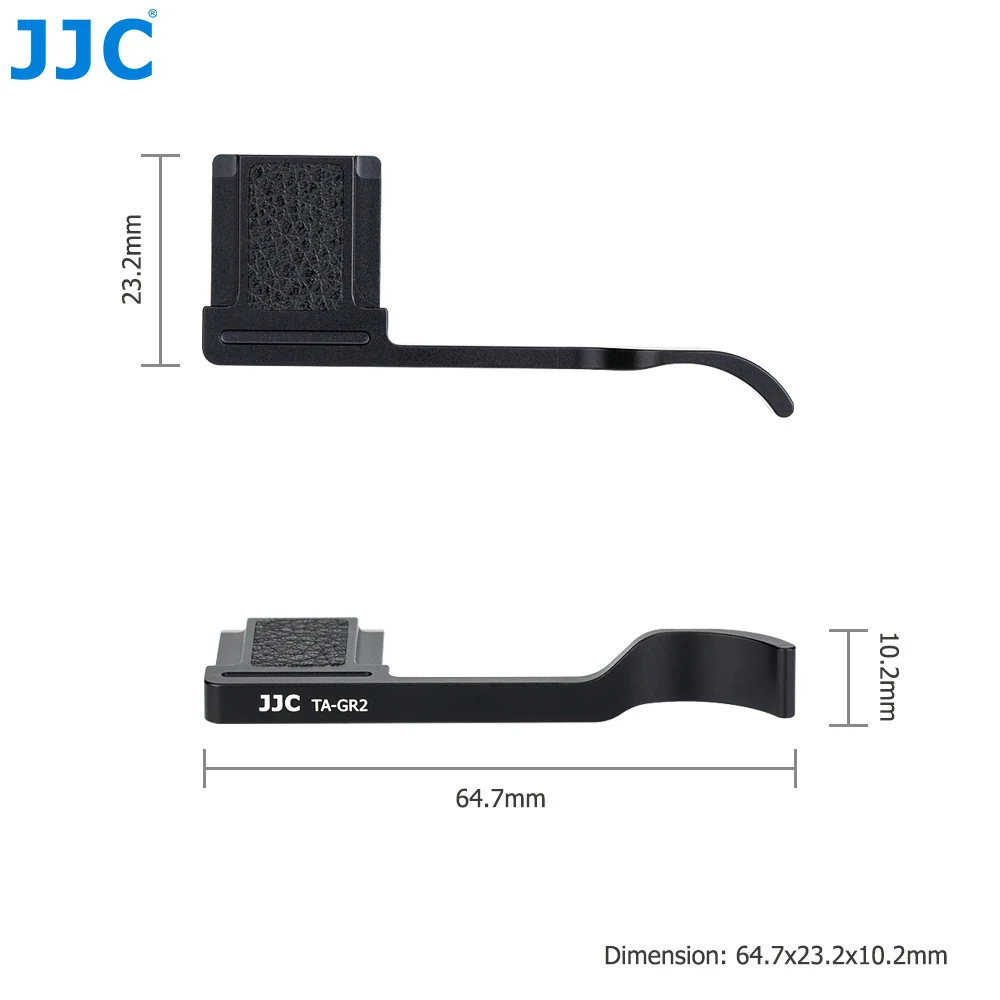 JJC TA-GR2 الأسود الإبهام حتى الحذاء الساخن قبضة اليد Hotshoe قوس لريكو GR II كاميرا سبائك الألومنيوم غطاء الحذاء الساخن