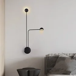Simplicity Iron Line Led Wall Lamp Modern Bedroom Bedside Wall Sconce Restaurant Bar Wall Decor Lamp Long Strip Led Wall Light