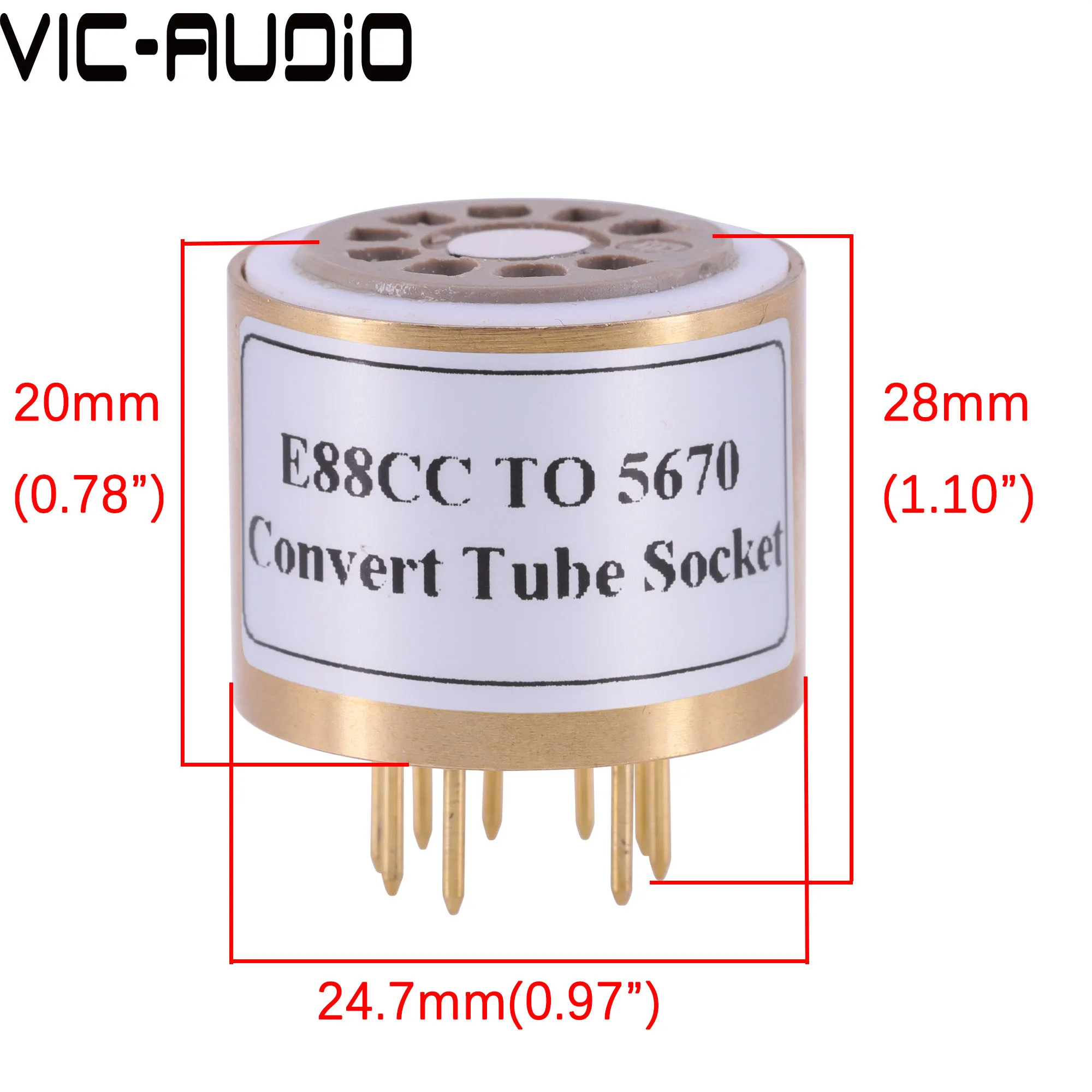 1PC E88CC 6922 6DJ8 6N11 (Top) TO 5670 6N3 (Bottom) Electronic Tube DIY Audio Vacuum Tube Adapter Socket Converter Free Shipping