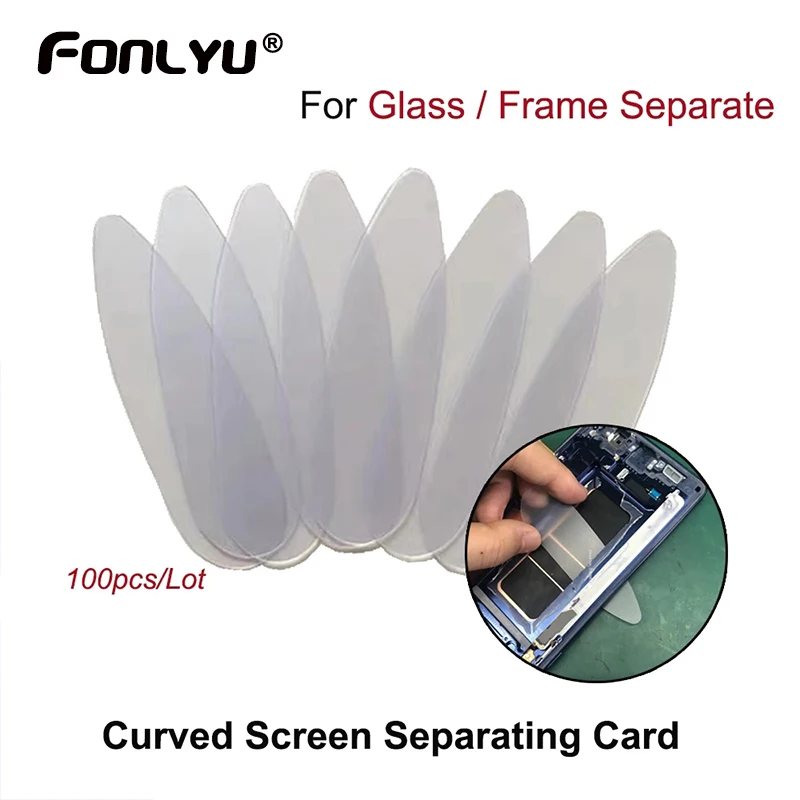 

100pcs Plastic Separating Card For Mobile Phone Glass / Frame Separating Screen Opening Repair Tools For iPhone For Samsung