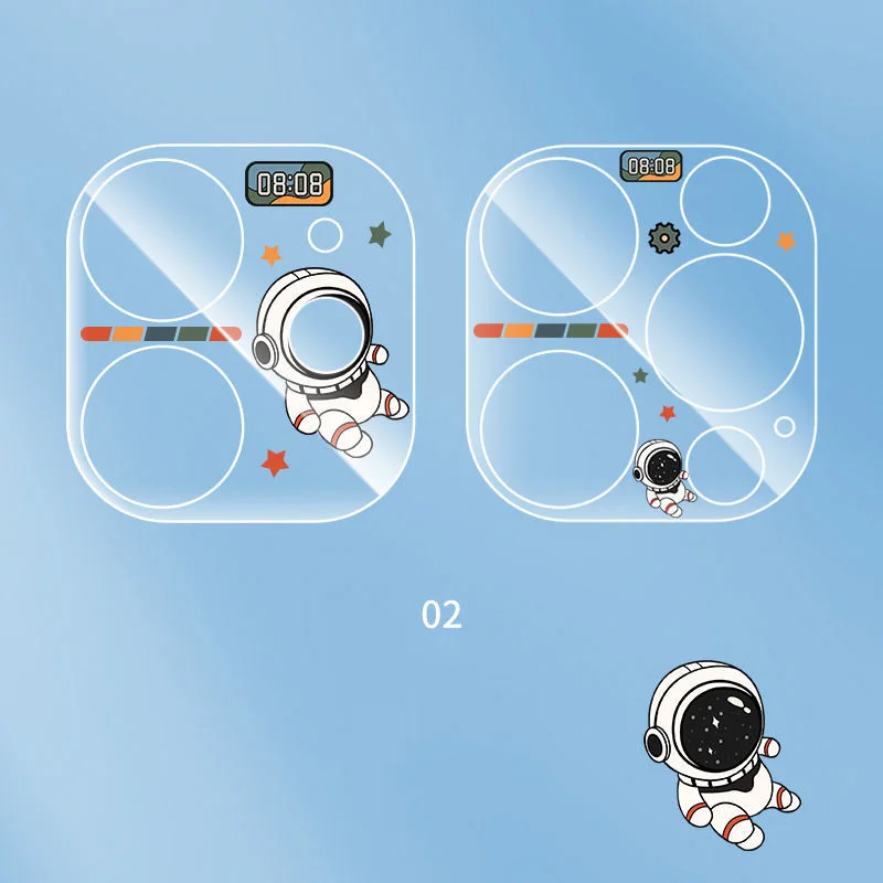 2PCS Cartoon Camera Lens Protector for Iphone 13 Pro Max Camera Sticker for Iphon 12 11 Camera Lens Stickers Soft Film Not Glass