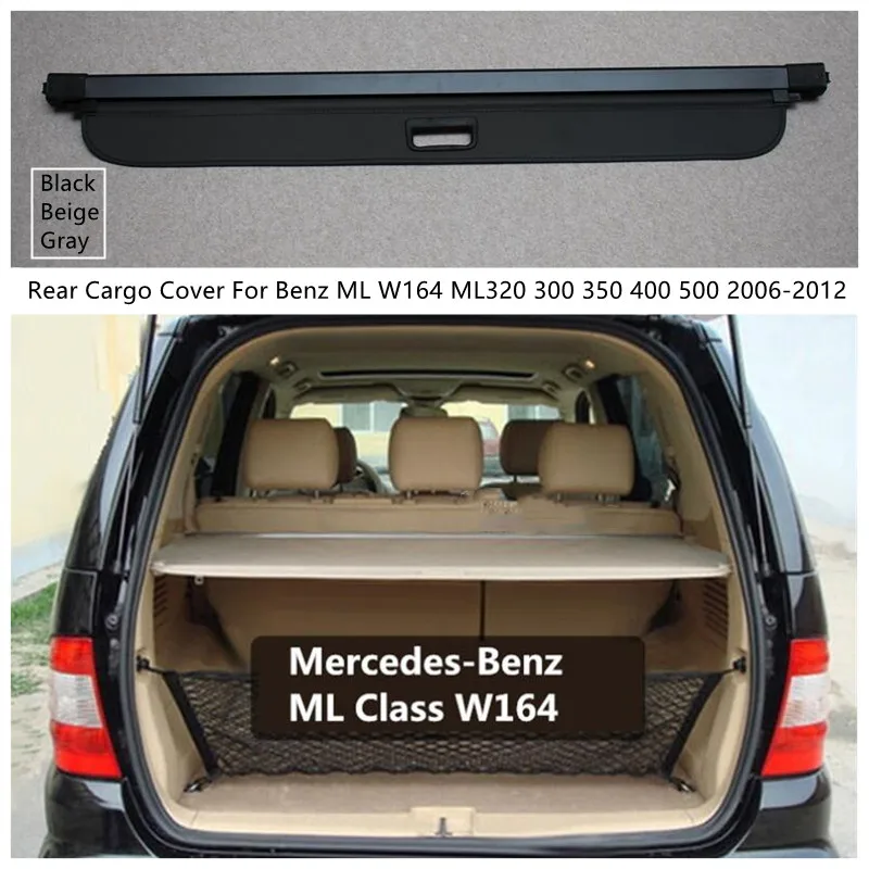 

Rear Cargo Cover For Benz ML W164 ML320 300 350 400 500 2006-2012 Privacy Trunk Screen Security Shield Shade Auto Accessories