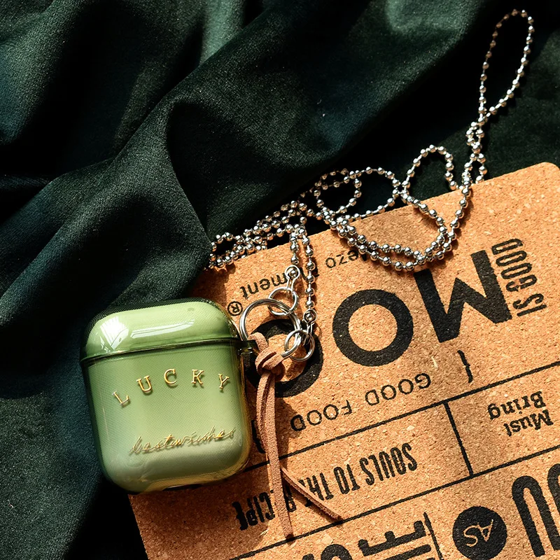 Lucky-funda translúcida para Apple airpods 1 y 2, funda de silicona suave para auriculares inalámbricos, Airpods Pro 1 y 2