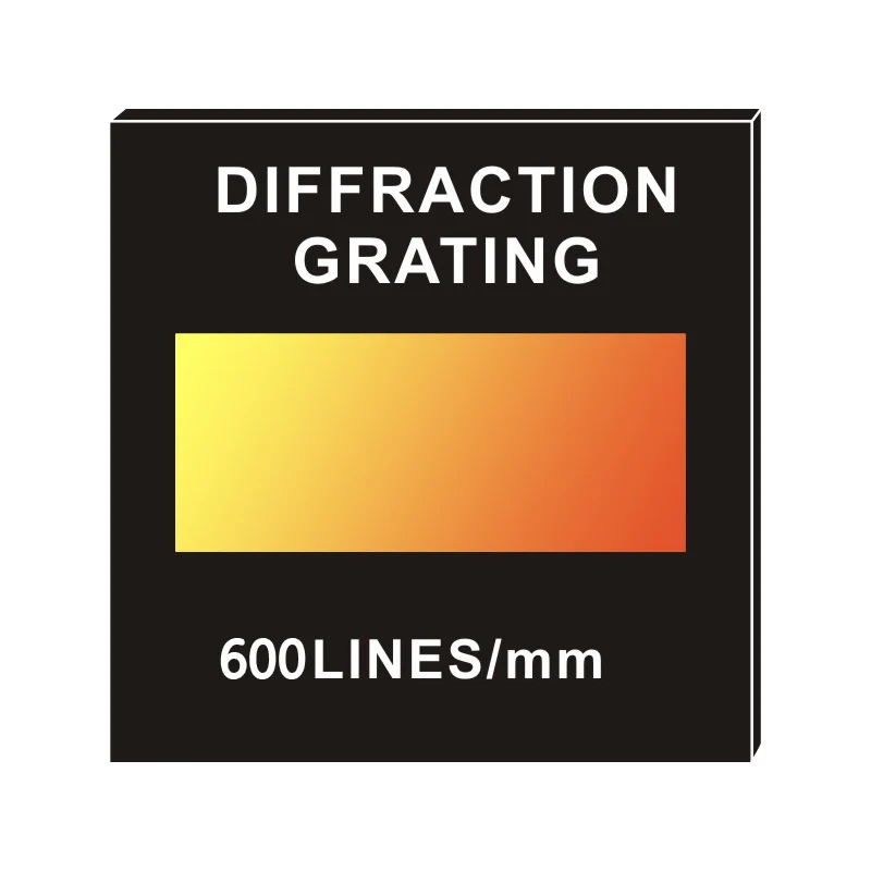 Holographic reflection spectroscopic grating 600 lines 1mm teaching demonstration physical optics spectrum diffraction grating