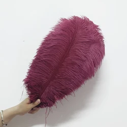 High Quality 10/300pcs Burgundy Ostrich Feathers 15-55cm/6-22