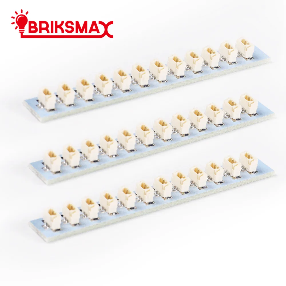 BriksMax-LED Light Acessórios para Fãs DIY, 2 Pin Interface Expansion Board, Compatível com Blocos Modelos, 0,8mm, 3 peças por pacote