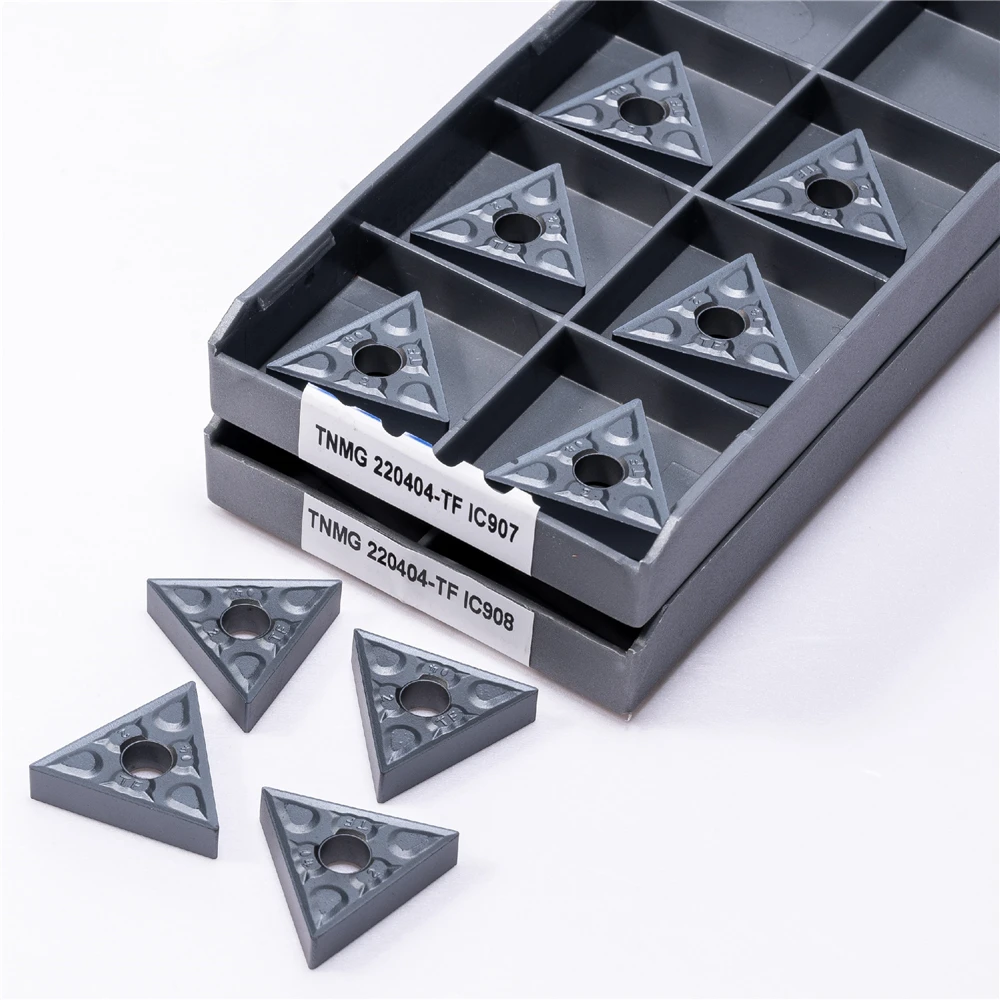 Inserções Originais do Carboneto do Torno Tnmg160404 Tnmg160404 Tnmg160408 Tnmg220404 Tnmg220408 Ic907 Tnmg 160404 220404 220404 220404 10 Peças