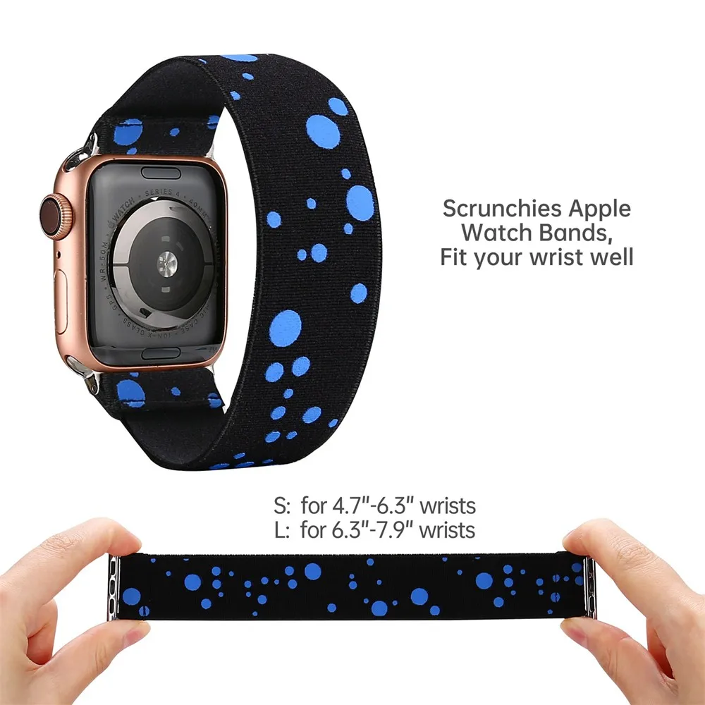 Toyouths Elastic Strap for Apple Watch Band 5 Scrunchie Soft Stretch Strap Bracelet Replacement Band for iwatch series 4 3 2 1