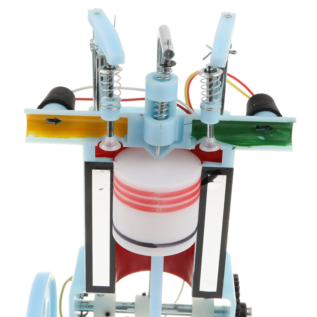 4 Stroke Hand Crank Gasoline Engine Model Internal Combustion Engine Model Physics Education Toy--17x11x30cm