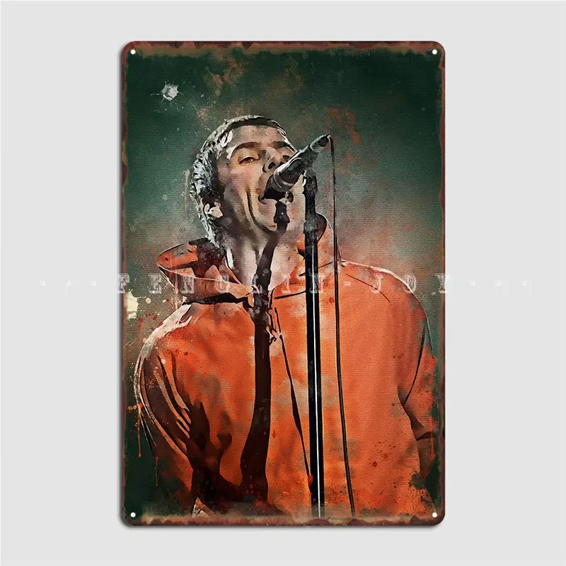 Liam Gallagher Vintage Metal Sign Kitchen Wall Decor Club Decoration Tin Sign Poster