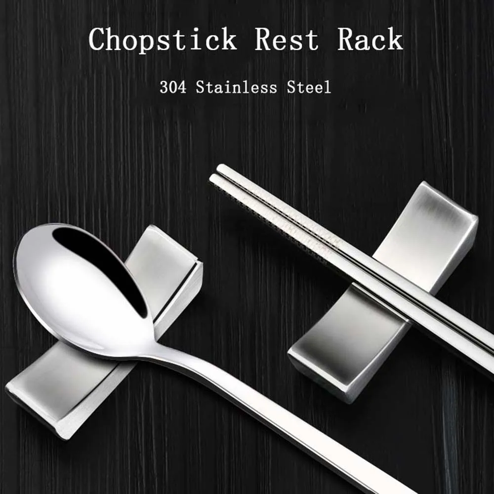 Chinese Chopsticks Holder, 304 Stainless Steel, Rest Stand, Metal, Reusable Knife, Spoon, Kitchen Tableware