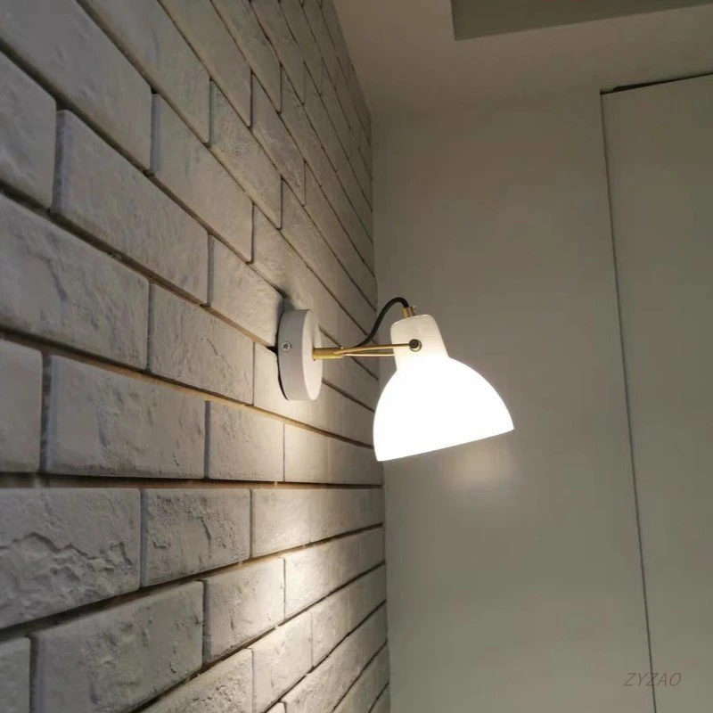 Modern Simple Nordic Designer Hotel Project Wall Lamp Simple Bedroom Bedside Lamp Creative Rotatable Wall Llight Outdoor Light