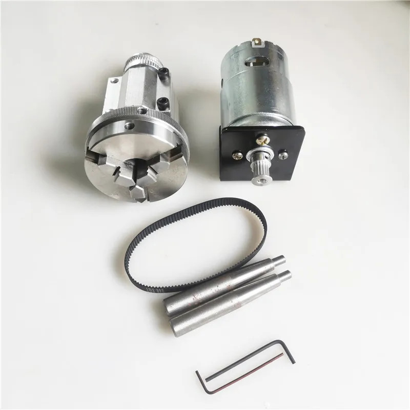 mini lathe woodworking beads machine spindle DIY lathe / bead machine 65 Three-jaw chuck spindle assembly