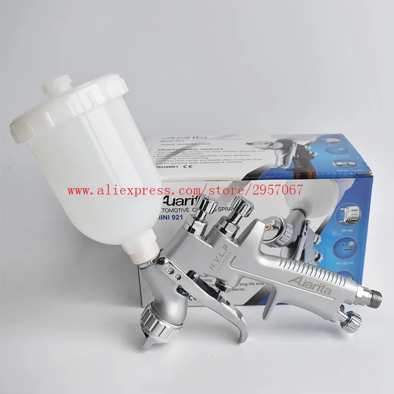 Auarita MINI H-921 Professional HVLP Gravity Feed Air Spray Gun 1.0mm nozzle 250ml cup mini paint sprayer