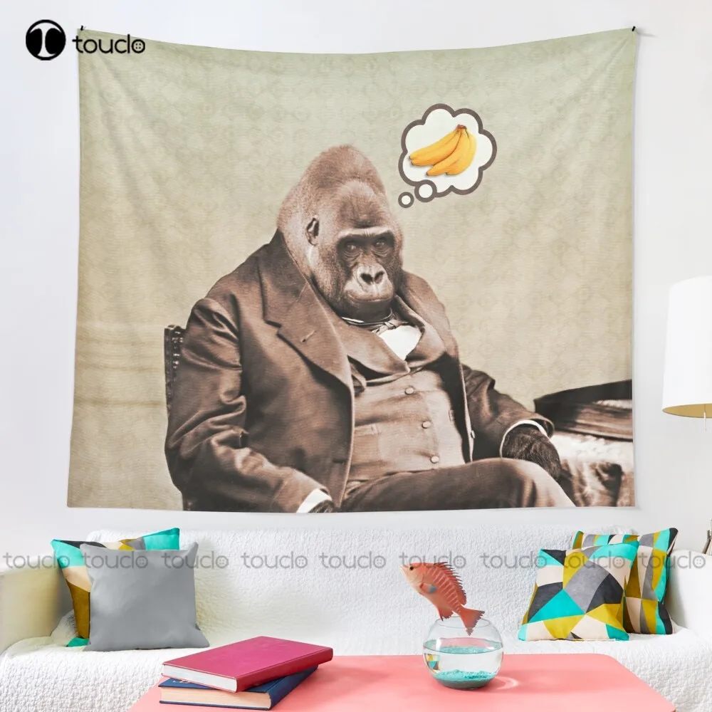 Gorilla My Dreams Tapestry Artsy Tapestry Tapestry Wall Hanging For Living Room Bedroom Dorm Room Home Decor Art Home Decoration