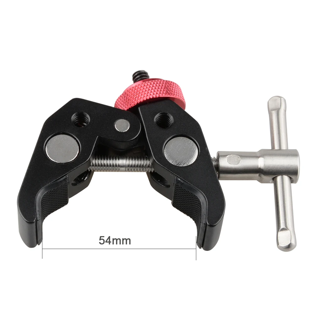 HDRIG-Collier de serrage de table Super Clamp pour kit de caméra, pince de tuyau, convertisseur de vis 1/4 "-20 à 1/4"-20