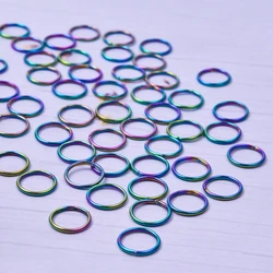 20pcs/Lot Rainbow Loop Jump Ring Split Ring Connectors Accessories For Necklace Bracelets Earrings DIY Supplies Jewelry Findings