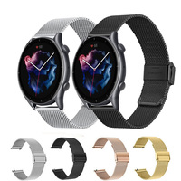 GTR3 Pro Metal Strap For Xiaomi Huami Amazfit GTR 47mm GTR 3 2E Bracelet Amazfit Pace Stratos 2 2S 3 Correa GTR2E GTR2 watchband