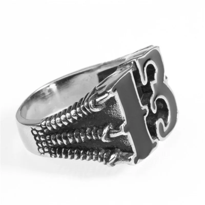 European and American stainless steel ring digital 13 titanium steel taro men\'s punk ring